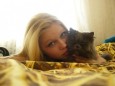 with my kitty!
